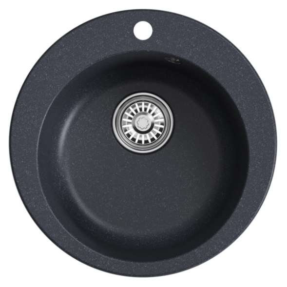 Мойкa ML-GM13 КОМФОРТ круглая, антрацит (343), 495мм (глуб. чаши 200) - 00-00009333 