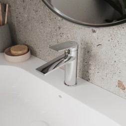 Смеситель для раковины 35к Milardo AZUSB00M01 "Azure" литой, п/шпильку, ХРОМ - AZUSB00M01