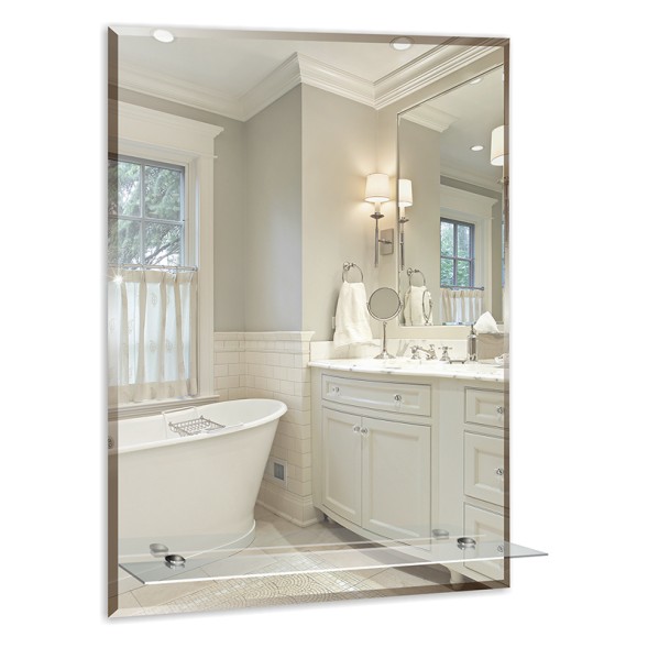 Зеркало MIXLINE &amp;quot;Модерн-Люкс&amp;quot; 495*685 (ШВ) с полкой и фацетом - 00000012 