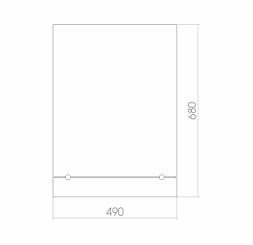 Зеркало MIXLINE &amp;quot;Модерн-Люкс&amp;quot; 495*685 (ШВ) с полкой и фацетом - 00000012 