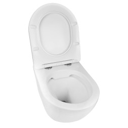 Унитаз подвесной Azario Gloria 480х370х360 безободковый, с быстросъемным сиденьем микролифт (AZ-2003)