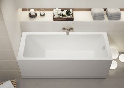 Ванна акриловая Loranto Novaro La 1700х700, пристенная, каркас и фронтальная панель в комплекте, белый (CS00078488)