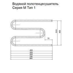 Полотенцесушитель ТРУГОР М 60х40 1&amp;quot; - 00-00047958 