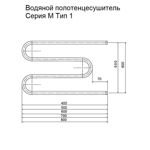 Полотенцесушитель ТРУГОР М 60х40 1&amp;quot; - 00-00047958 