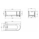 Ванна акриловая Azario Sheer A 1500x800x600 пристенная, правосторонняя, в комплекте с сифоном и металлической рамой (AZ-1859-B-1.5)
