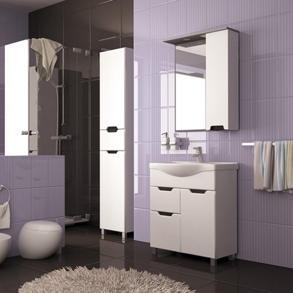 Зеркальный шкаф &amp;quot;ПРОМЕТЕЙ&amp;quot; правый с подсветкой(ПВХ) - 524714 