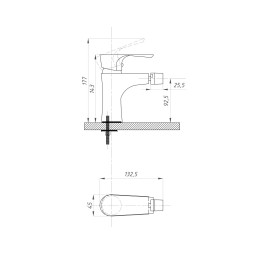 Смеситель для биде 35к ПРОФСАН ПСМ-100-7 &amp;quot;ЭЛИТ&amp;quot; литой, под &amp;quot;шпильку&amp;quot;, ХРОМ - PSM-100-7 