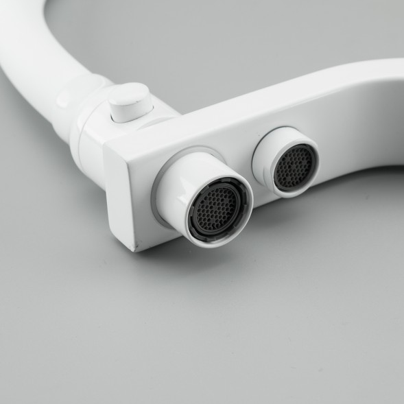 Смеситель для кухни 35k G4317-8 GAPPO с вых. для питьевого фильтра, гибкий излив Белый-хром - G4317-8 