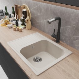 Мойка ML-GM18 КОМФОРТ с крылом, белая (331), 640*490*190мм - 00-00009391