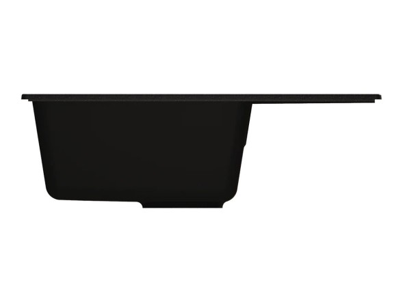 Мойкa ML-GMU06 УЛЬТРА с крылом, черный камень, 600*420 мм (глуб. чаши 170) - 00-001421 