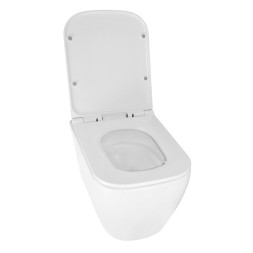 Унитаз подвесной Azario LEGENDA 490x345x325 безободковый, система смыва "Скрытое торнадо", в комплекте с быстросъемным сиденьем микролифт (AZ-2305AS)