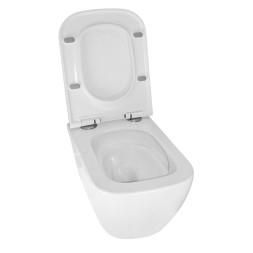 Унитаз подвесной Azario LEGENDA 490x345x325 безободковый, система смыва "Скрытое торнадо", в комплекте с быстросъемным сиденьем микролифт (AZ-2305AS)