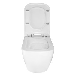 Унитаз подвесной Azario LEGENDA 490x345x325 безободковый, система смыва "Скрытое торнадо", в комплекте с быстросъемным сиденьем микролифт (AZ-2305AS)