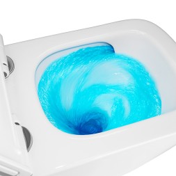 Унитаз подвесной Azario LEGENDA 490x345x325 безободковый, система смыва "Скрытое торнадо", в комплекте с быстросъемным сиденьем микролифт (AZ-2305AS)