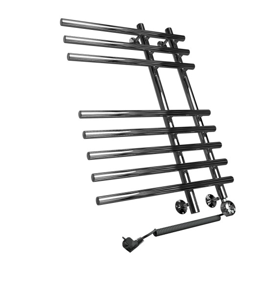 Полотенцесушитель электрический ДВИН L Primo Electro лесенка 80/15 полн.ширина 55 см.,ТЭН справа, полированный (4627085907756)