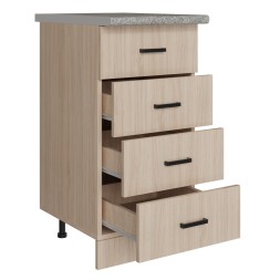 Стол разделочный 40 венге светлое (дуб млечный) (4 ящика) - 525919 