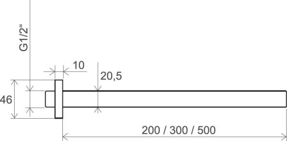 Кронштейн для верхнего душа Ravak, 20 см, хром (X07P178)