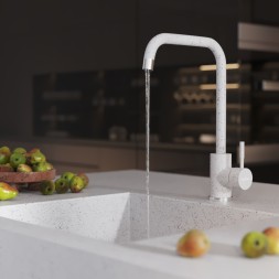 Смеситель для кухни 35к MIXLINE ML-GS12 (328) бежевый высок. излив - ML-GS12 (328)