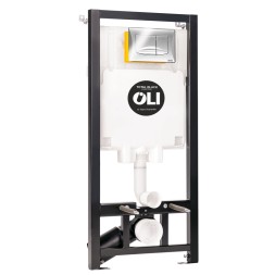 Комплект инсталляция OLI 80 ECO + подвесной унитаз Kale BABEL с сиденьем микролифт +панель слива River Della хром глянцевый (310200100024+310200700005(310200700038)(7111036300)