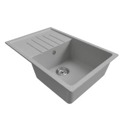Мойка МЛ-ГМ19 (ML-GM19) КОМФОРТ с крылом, графит (342), 750*500*200мм - 00-00009404 