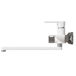 Смеситель для ванны и раковины 35k MIXLINE ML33-02 "City White" БЕЛЫЙ/ХРОМ - ML33-02