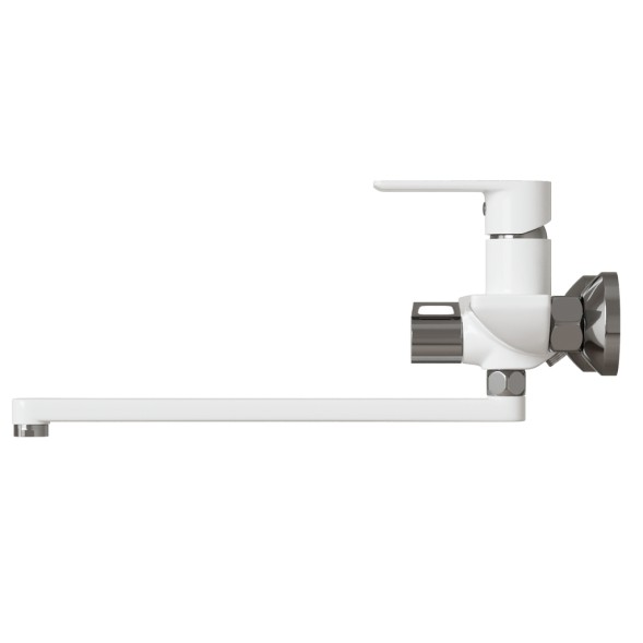 Смеситель для ванны и раковины 35k MIXLINE ML33-02 &amp;quot;City White&amp;quot; БЕЛЫЙ/ХРОМ - ML33-02 