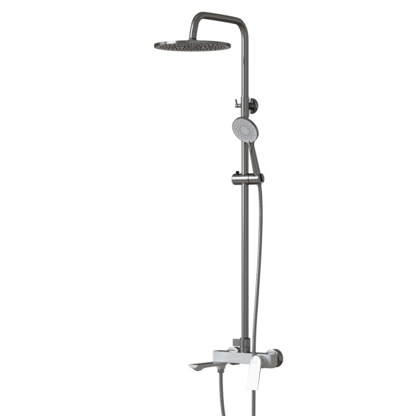 Душевая система 35к MIXLINE ML41-06&amp;quot;Swan White&amp;quot;излив лейка 3 поз.+лейка&amp;quot;Тропический душ&amp;quot;БЕЛЫЙ/ХРОМ - ML41-06 