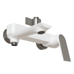 Душевая система 35к MIXLINE ML41-06"Swan White"излив лейка 3 поз.+лейка"Тропический душ"БЕЛЫЙ/ХРОМ - ML41-06