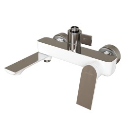 Душевая система 35к MIXLINE ML41-06"Swan White"излив лейка 3 поз.+лейка"Тропический душ"БЕЛЫЙ/ХРОМ - ML41-06