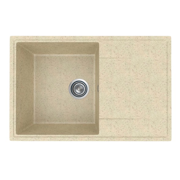 Мойкa ML-GMU07 УЛЬТРА с крылом, бежевый камень, 735*475 мм (глуб. чаши 175) - 00-001423 