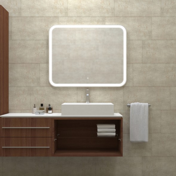 Зеркало MIXLINE &amp;quot;Стив Нео-S&amp;quot; 1000*800 (ШВ) сенсорный выкл, светодиодная бегущая подсветка - LED-00002887 