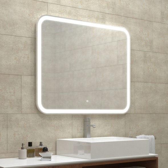 Зеркало MIXLINE &amp;quot;Стив Нео-S&amp;quot; 1000*800 (ШВ) сенсорный выкл, светодиодная бегущая подсветка - LED-00002887 