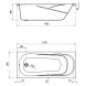 Ванна акриловая Santek КАСАБЛАНКА XL прямоугольная 170x80
