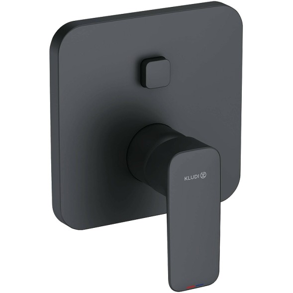 Смеситель для душа Kludi Pure Style внешняя часть, керамический картридж, черный матовый (406593975)