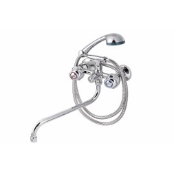 Смеситель для ванны и раковины 1/2 кер ПРОФСАН ПСМ-158-48 &amp;quot;ЕВРО&amp;quot;, эксцентрики &amp;quot;ЕВРО&amp;quot;, ХРОМ - PSM-158-48 