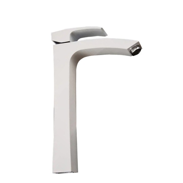 Смеситель для раковины 35к G1007-18 GAPPO высокий, литой, БЕЛЫЙ-ХРОМ - G1007-18 