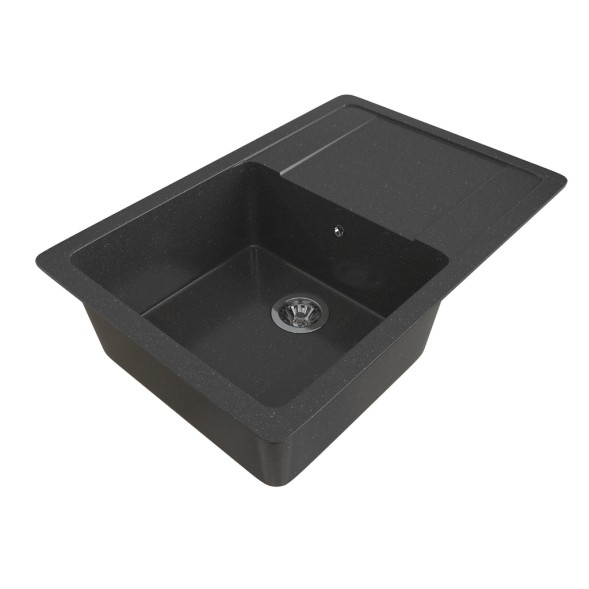 Мойка ML-GMS15 СТАНДАРТ с крылом, черный (308), 640*505*185мм - 00-00002369 