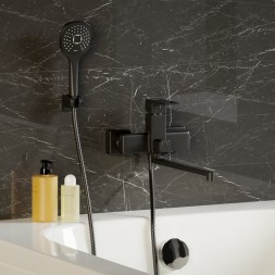 Смеситель для ванны и раковины 35k MIXLINE ML34-02 &amp;quot;Solo Black&amp;quot; ЧЕРНЫЙ - ML34-02 