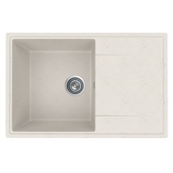 Мойкa ML-GMU07 УЛЬТРА с крылом, белый камень, 735*475 мм (глуб. чаши 175) - 00-001422