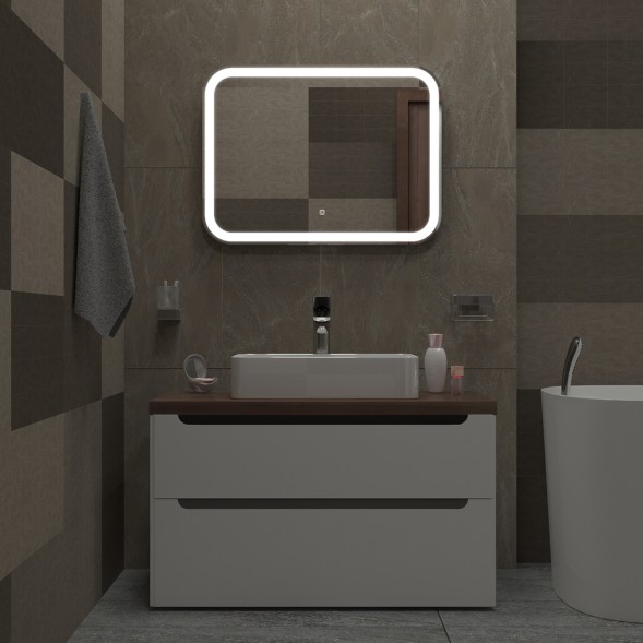 Зеркало MIXLINE &amp;quot;Стив Нео-S&amp;quot; 800*600 (ШВ) сенсорный выкл, светодиодная бегущая подсветка - LED-00003093 