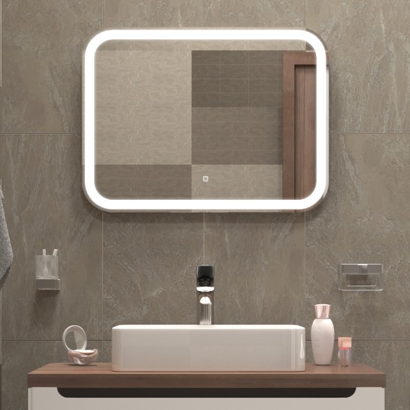 Зеркало MIXLINE &amp;quot;Стив Нео-S&amp;quot; 800*600 (ШВ) сенсорный выкл, светодиодная бегущая подсветка - LED-00003093 