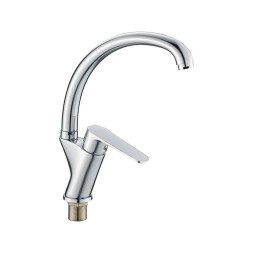 Смеситель для кухни 35к CN70523 CRON высокий пов. излив, п/гайку, ХРОМ - CN70523