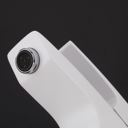 Смеситель для раковины 35к G1007-7 GAPPO литой, п/гайку, БЕЛЫЙ-ХРОМ - G1007-7