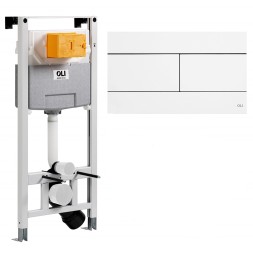 Инсталляция Oli 120 Eco Sanitarblock с белой клавишей смыва (879236mSL01)