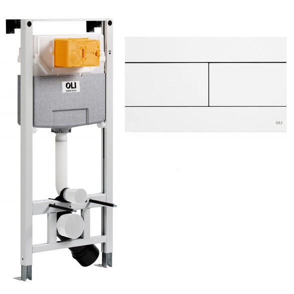 Инсталляция Oli 120 Eco Sanitarblock с белой клавишей смыва (879236mSL01)