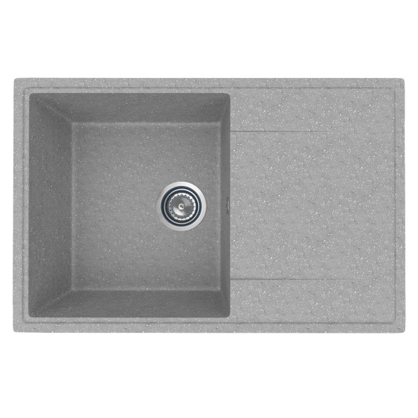 Мойкa ML-GMU07 УЛЬТРА с крылом, серый камень, 735*475 мм (глуб. чаши 175) - 00-001424 