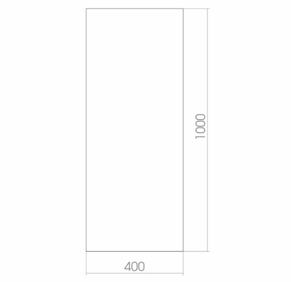 Зеркало MIXLINE прямоугольник 400*1000 (ШВ) б/полки - 00000080 