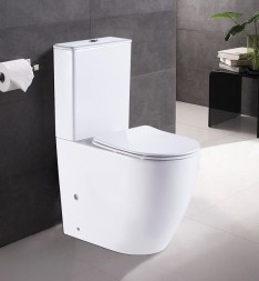 Унитаз-компакт AZARIO MIRADA 655х385х920 напольный, в комплекте с бачком и сиденьем микролифт (AZ-1289A)