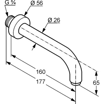 Излив для ванны KLUDI BOZZ хром (3850505)