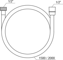 Душевой шланг Ravak SatinFlex 913.00, 150 см, хром (X07P176)